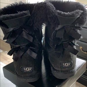Black Bow Ugg Boots